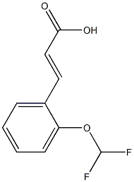 3-[2-(difluoromethoxy)phenyl]prop-2-enoic acid Struktur