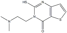 3-[2-(dimethylamino)ethyl]-2-mercaptothieno[3,2-d]pyrimidin-4(3H)-one Struktur