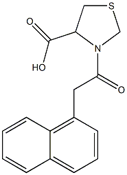 3-[2-(naphthalen-1-yl)acetyl]-1,3-thiazolidine-4-carboxylic acid Struktur