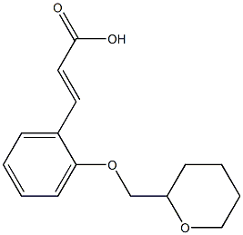 3-[2-(oxan-2-ylmethoxy)phenyl]prop-2-enoic acid Struktur