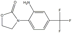 3-[2-amino-4-(trifluoromethyl)phenyl]-1,3-oxazolidin-2-one Struktur