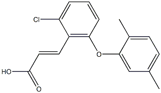 3-[2-chloro-6-(2,5-dimethylphenoxy)phenyl]prop-2-enoic acid Struktur