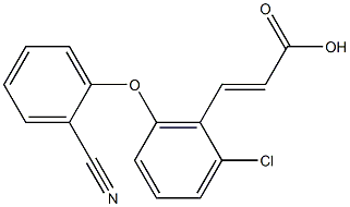 3-[2-chloro-6-(2-cyanophenoxy)phenyl]prop-2-enoic acid Struktur