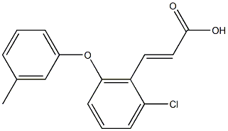 3-[2-chloro-6-(3-methylphenoxy)phenyl]prop-2-enoic acid Struktur