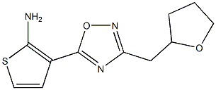 3-[3-(oxolan-2-ylmethyl)-1,2,4-oxadiazol-5-yl]thiophen-2-amine Struktur