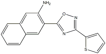 3-[3-(thiophen-2-yl)-1,2,4-oxadiazol-5-yl]naphthalen-2-amine Struktur