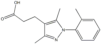 3-[3,5-dimethyl-1-(2-methylphenyl)-1H-pyrazol-4-yl]propanoic acid Struktur