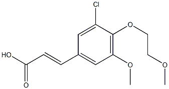 3-[3-chloro-5-methoxy-4-(2-methoxyethoxy)phenyl]prop-2-enoic acid Struktur