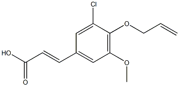 3-[3-chloro-5-methoxy-4-(prop-2-en-1-yloxy)phenyl]prop-2-enoic acid Struktur