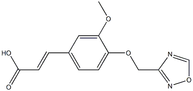 3-[3-methoxy-4-(1,2,4-oxadiazol-3-ylmethoxy)phenyl]prop-2-enoic acid Struktur