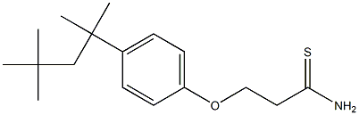 3-[4-(2,4,4-trimethylpentan-2-yl)phenoxy]propanethioamide Struktur