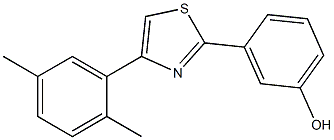 3-[4-(2,5-dimethylphenyl)-1,3-thiazol-2-yl]phenol Struktur