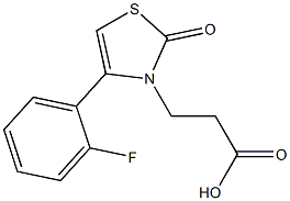 3-[4-(2-fluorophenyl)-2-oxo-1,3-thiazol-3(2H)-yl]propanoic acid Struktur