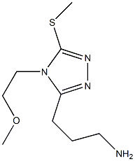 3-[4-(2-methoxyethyl)-5-(methylthio)-4H-1,2,4-triazol-3-yl]propan-1-amine Struktur