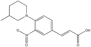 3-[4-(3-methylpiperidin-1-yl)-3-nitrophenyl]prop-2-enoic acid Struktur