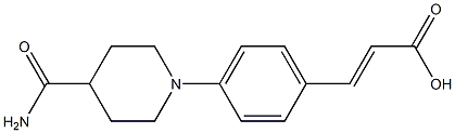 3-[4-(4-carbamoylpiperidin-1-yl)phenyl]prop-2-enoic acid Struktur