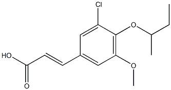 3-[4-(butan-2-yloxy)-3-chloro-5-methoxyphenyl]prop-2-enoic acid Struktur