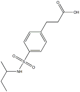 3-[4-(butan-2-ylsulfamoyl)phenyl]propanoic acid Struktur