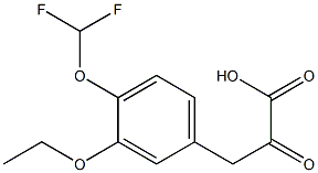 3-[4-(difluoromethoxy)-3-ethoxyphenyl]-2-oxopropanoic acid Struktur