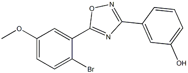 3-[5-(2-bromo-5-methoxyphenyl)-1,2,4-oxadiazol-3-yl]phenol Struktur