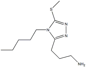 3-[5-(methylthio)-4-pentyl-4H-1,2,4-triazol-3-yl]propan-1-amine Struktur