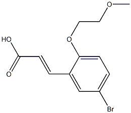 3-[5-bromo-2-(2-methoxyethoxy)phenyl]prop-2-enoic acid Struktur