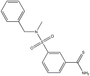 3-[benzyl(methyl)sulfamoyl]benzene-1-carbothioamide Struktur