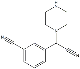 3-[cyano(piperazin-1-yl)methyl]benzonitrile Struktur