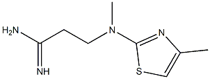 3-[methyl(4-methyl-1,3-thiazol-2-yl)amino]propanimidamide Struktur