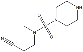 3-[methyl(piperazine-1-sulfonyl)amino]propanenitrile Struktur