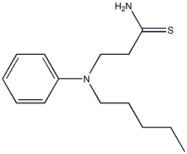 3-[pentyl(phenyl)amino]propanethioamide Struktur