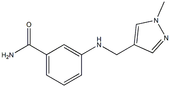 3-{[(1-methyl-1H-pyrazol-4-yl)methyl]amino}benzamide Struktur