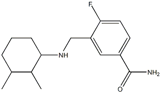 3-{[(2,3-dimethylcyclohexyl)amino]methyl}-4-fluorobenzamide Struktur