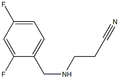 3-{[(2,4-difluorophenyl)methyl]amino}propanenitrile Struktur