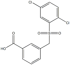 3-{[(2,5-dichlorobenzene)sulfonyl]methyl}benzoic acid Struktur