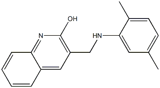 3-{[(2,5-dimethylphenyl)amino]methyl}quinolin-2-ol Struktur