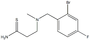 3-{[(2-bromo-4-fluorophenyl)methyl](methyl)amino}propanethioamide Struktur