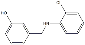 3-{[(2-chlorophenyl)amino]methyl}phenol Struktur