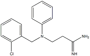 3-{[(2-chlorophenyl)methyl](phenyl)amino}propanimidamide Struktur