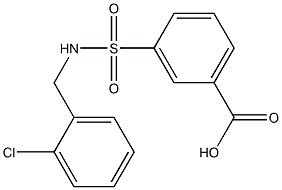 3-{[(2-chlorophenyl)methyl]sulfamoyl}benzoic acid Struktur