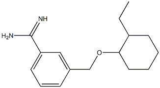 3-{[(2-ethylcyclohexyl)oxy]methyl}benzene-1-carboximidamide Struktur