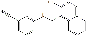 3-{[(2-hydroxynaphthalen-1-yl)methyl]amino}benzonitrile Struktur