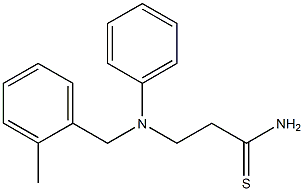 3-{[(2-methylphenyl)methyl](phenyl)amino}propanethioamide Struktur