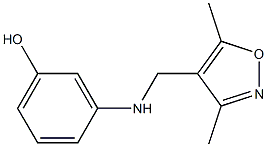 3-{[(3,5-dimethyl-1,2-oxazol-4-yl)methyl]amino}phenol Struktur