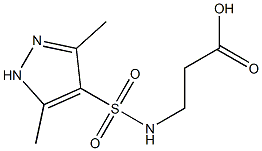 3-{[(3,5-dimethyl-1H-pyrazol-4-yl)sulfonyl]amino}propanoic acid Struktur