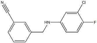 3-{[(3-chloro-4-fluorophenyl)amino]methyl}benzonitrile Struktur