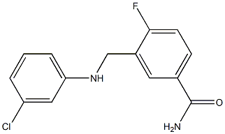 3-{[(3-chlorophenyl)amino]methyl}-4-fluorobenzamide Struktur