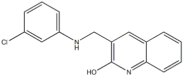 3-{[(3-chlorophenyl)amino]methyl}quinolin-2-ol Struktur