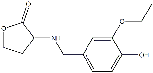 3-{[(3-ethoxy-4-hydroxyphenyl)methyl]amino}oxolan-2-one Struktur