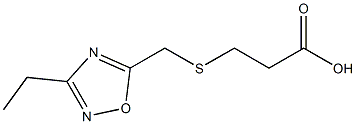 3-{[(3-ethyl-1,2,4-oxadiazol-5-yl)methyl]sulfanyl}propanoic acid Struktur